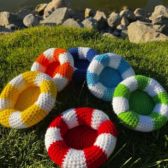 Hand Crocheted Summer Pool Floaty Coaster! - Picture 3 of 17